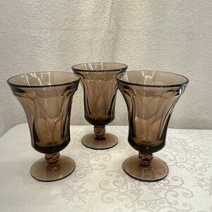 Fostoria‎ Jamestown Brown Water Goblets Set/3